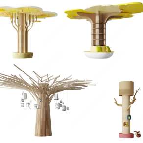 现代包柱3D模型下载